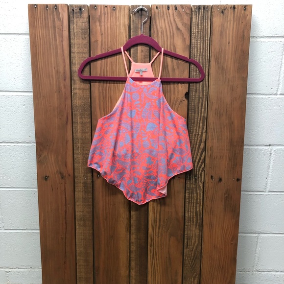 Charlotte Russe Tops - NWT size small Charlotte Russe pink orange crop top